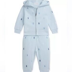 Ralph Lauren Light Blue Hoodie and Jogger Set
